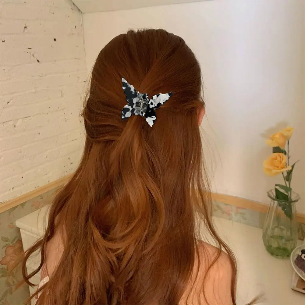 

Sweet Butterfly Hairpin Summer Fairy Clip Gradient Tie-Dye Barrettes Headwear Women Girls Acetate Styling Tools Hair Access J2S5