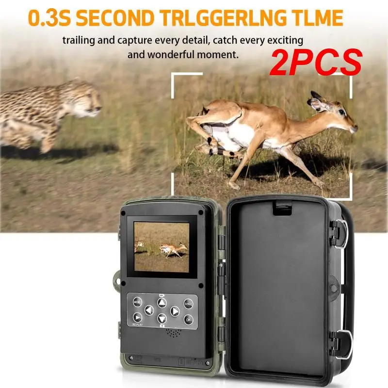 

2PCS Outdoor Trail Camera 20MP 1080P Waterproof Wildlife Hunting Scouting Game Infrared Night Surveillance Trap Camera