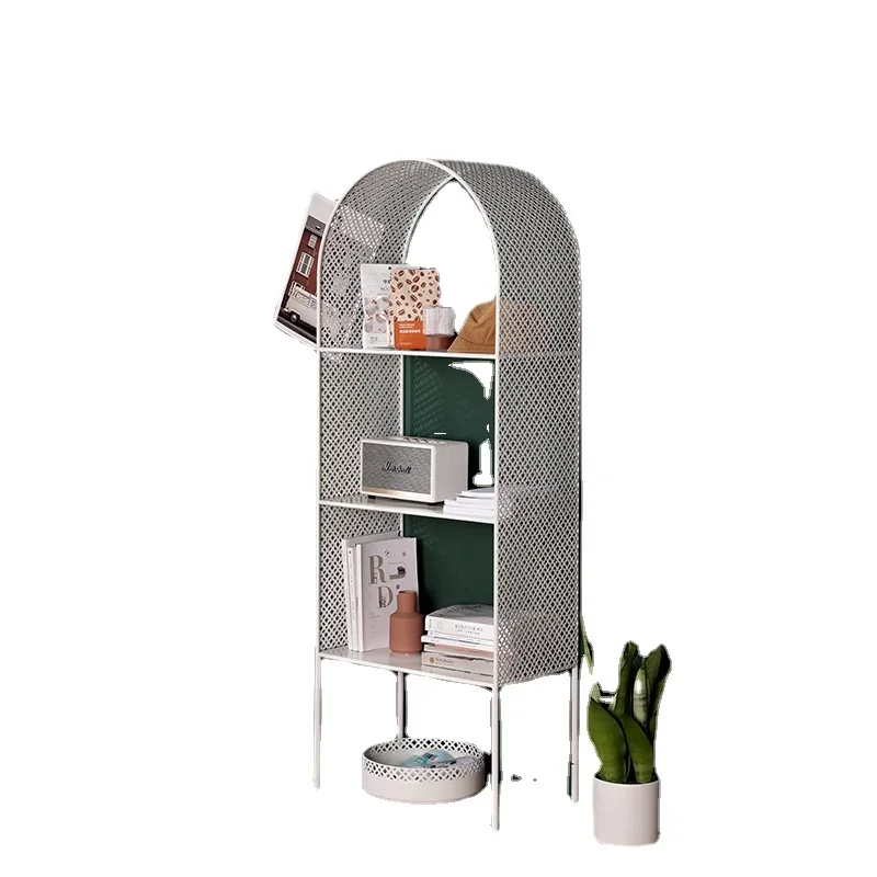 

YY Iron Book Shelf Living Room Sofa Edge Floor Shelf Three-Layer Display Bookshelf