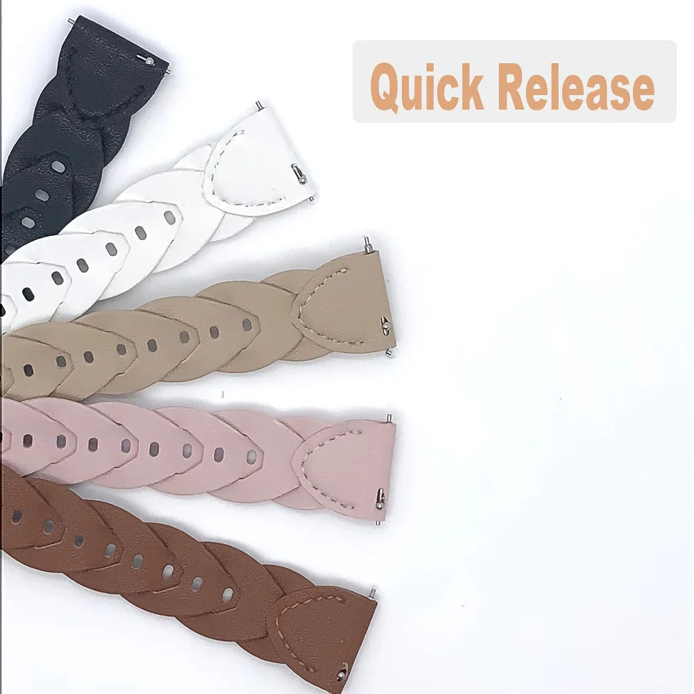 Elegant 18mm Artificial Leather Watch Strap Replacement Bracelet