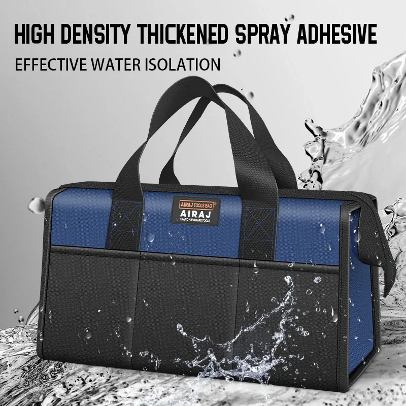 AIRAJ Multifunctional Tool Bag, Waterproof Wear Resistant Large Capacity Hand Bag for Electrician Electric Tool Storage