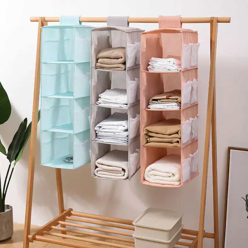 Colgador de ropa interior multifuncional, estante de almacenamiento de niveles para colgar ropa en dormitorio, armario, ahorro de espacio - AliExpress