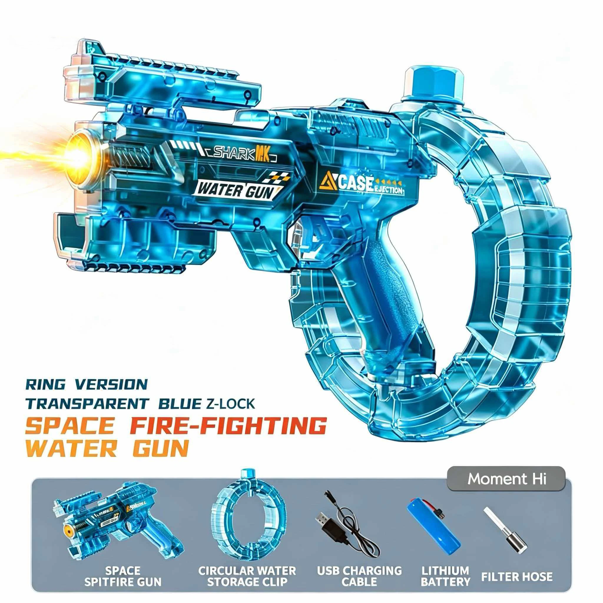 Pistolet à eau électrique pour enfants avec lumières et sons, tir continu automatique, jouet idéal pour la plage, la piscine et les activités de plein air._voghion.com