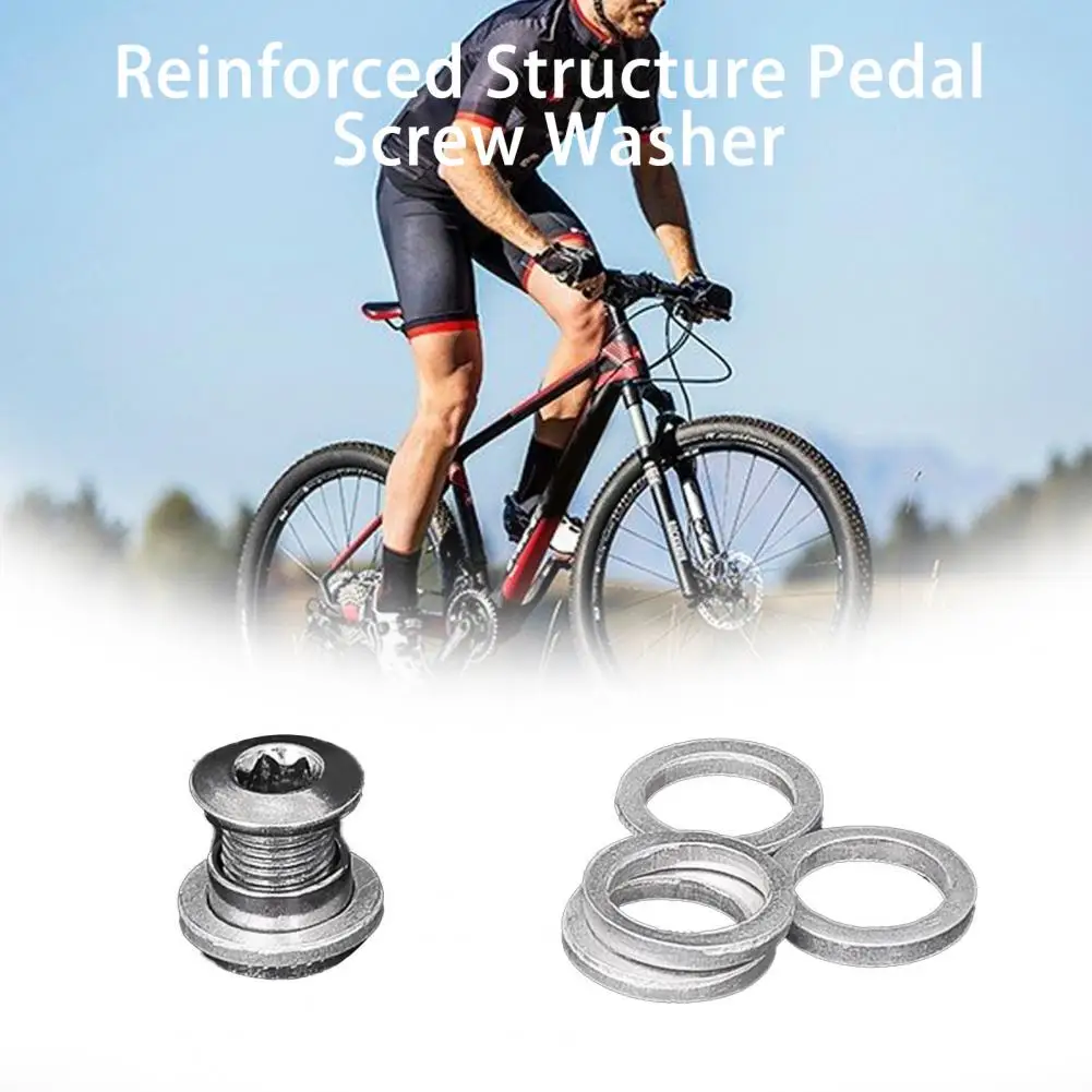 

10Pcs Disc Nail Washers High Strength Perfect Fitting Anti-rust Lock Nut Aluminum MTB Chainring Screw Washer Bicycle Supply
