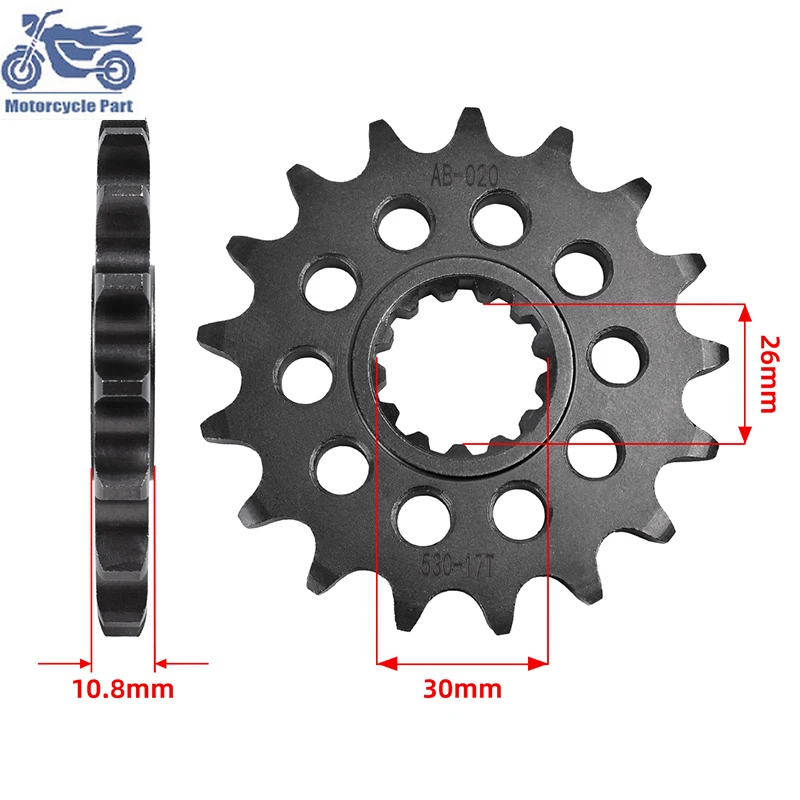 530-17T 530 Catena 17T Moto 20Crmnti Pignone Anteriore Pignone Silenzioso Per Yamaha Fz1 Yg Yl Ycl Fz-1 Zb Zcb Zcr Zr As Acs Bw