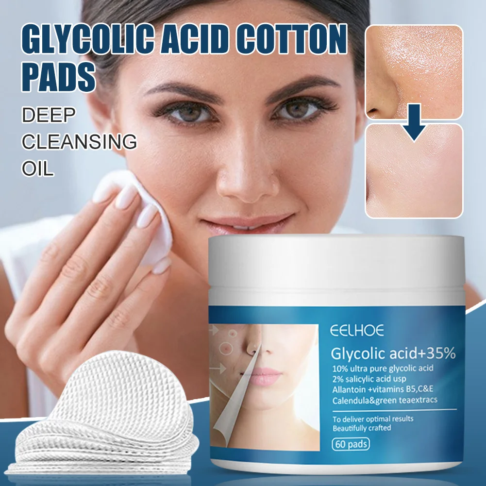 Glycolic Acid Cotton Pads Deep Cleansing Oil Control Acne Pimples
