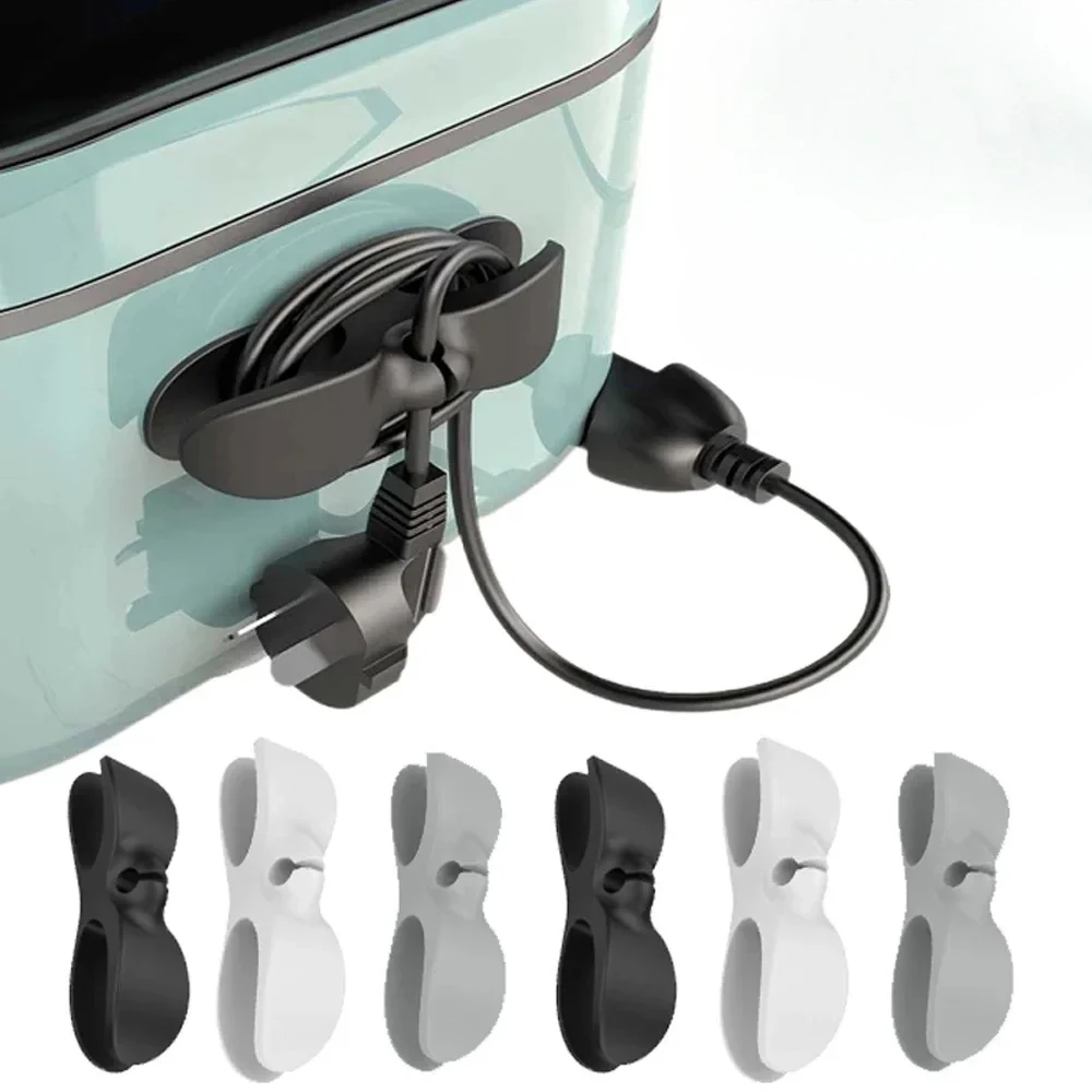 Wire Cord Organizer Holder for Appliances Plug Kitchen Office Home Cord Winder Management Smartphone Data Cable Storage Clips cable organizer cable management bracket