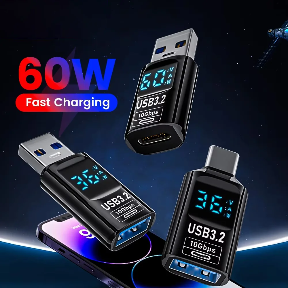 USB3.2 디지털 디스플레이 어댑터 4K@60Hz USB-C OTG 아이폰16 15 프로 맥스 삼성 아이패드 PC 노트북 고속 충전 데이터 동기화