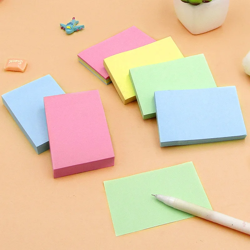 100 Sheets  Sticky notes Pads Posits Stationery Paper Stickers Posted It Memo Notepad Notebook School Office Accessories 2