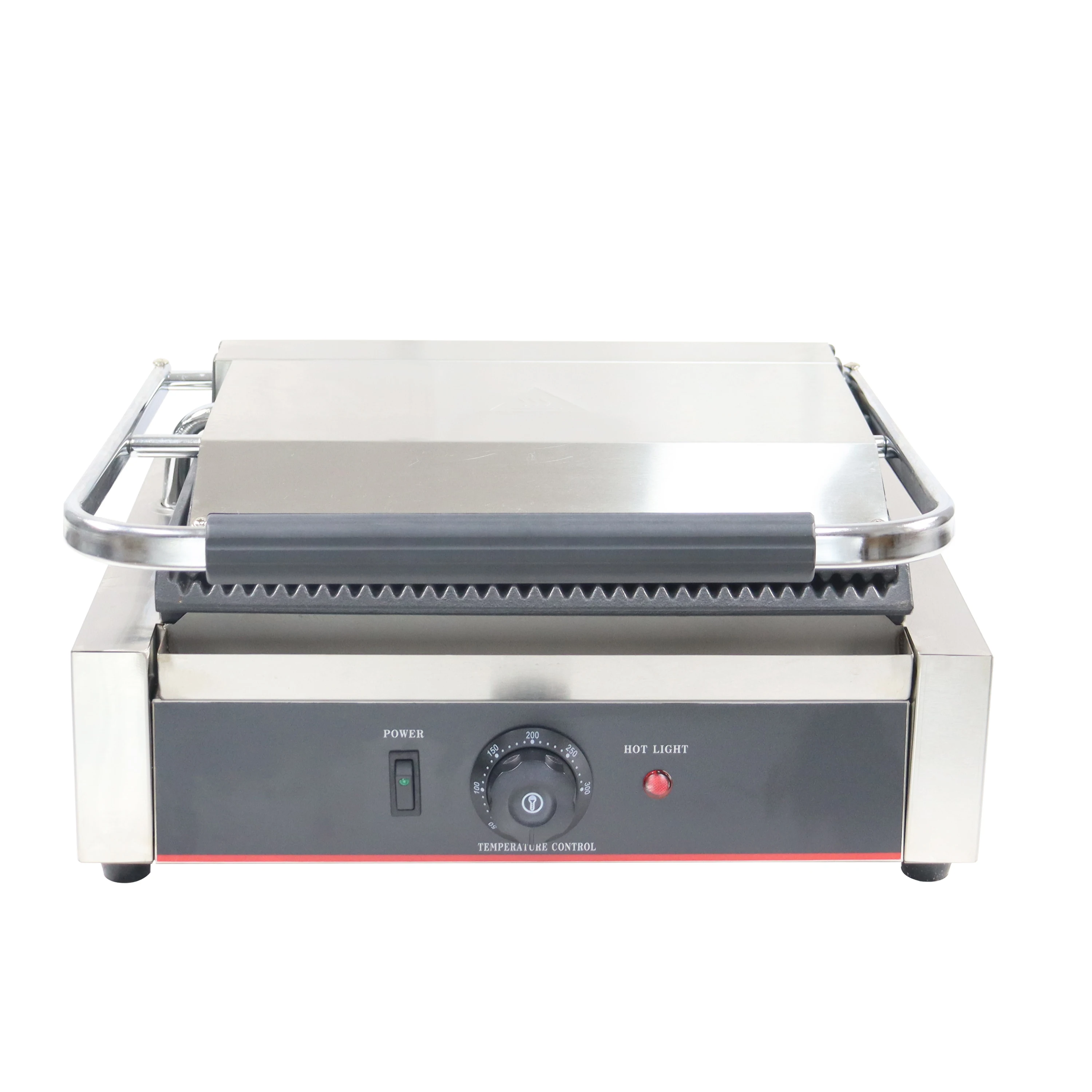 Single Head Panini Griller Sandwich Maker Hot Plates Contact Grill Commercial Griddle Machine With Factory Price
