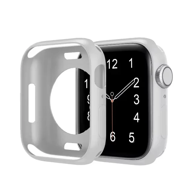 Soft Silicone Protective Case for Apple Watch - Flexible Bumper Shell Cover
