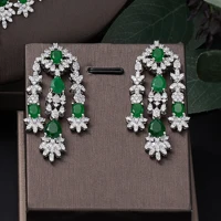 2022 New 4-piece suit Cubic Zirconia Bride Jewelry Set Women's Party, Deluxe Dubai Crystal Wedding Jewelry Set 6
