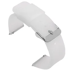 Universal Quick Release Waterproof Silicone Watch Band - Soft Rubber Replacement Bracelet (Various Sizes) - 22mm (Translucent Silver)