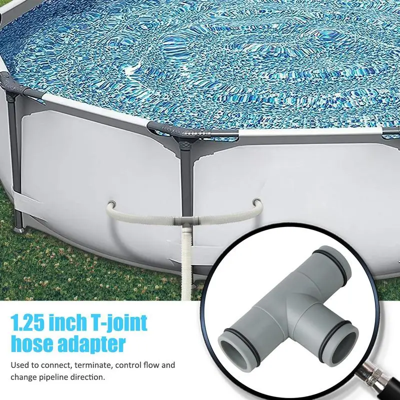 Pool Hose Connector 32mm T Shaped Swimming Pool Filter Pump Pipe Joint Accessories Universal 1.25in Pipe Connector for pool pump replacement hose,pool hose coupling,pool inlet connection kit,swimming pool accessory,pool filter pump adapter