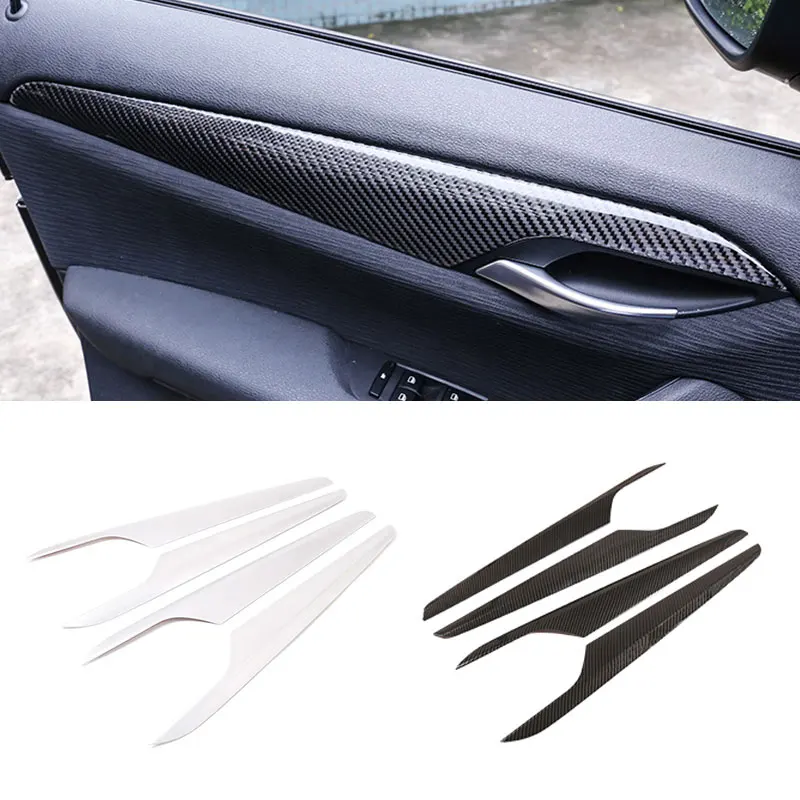 

For BMW X1 E84 2011 2012 2013 2014 2015 Carbon Fiber Texture Interior Car Door Window Panel Cover Strip Trim