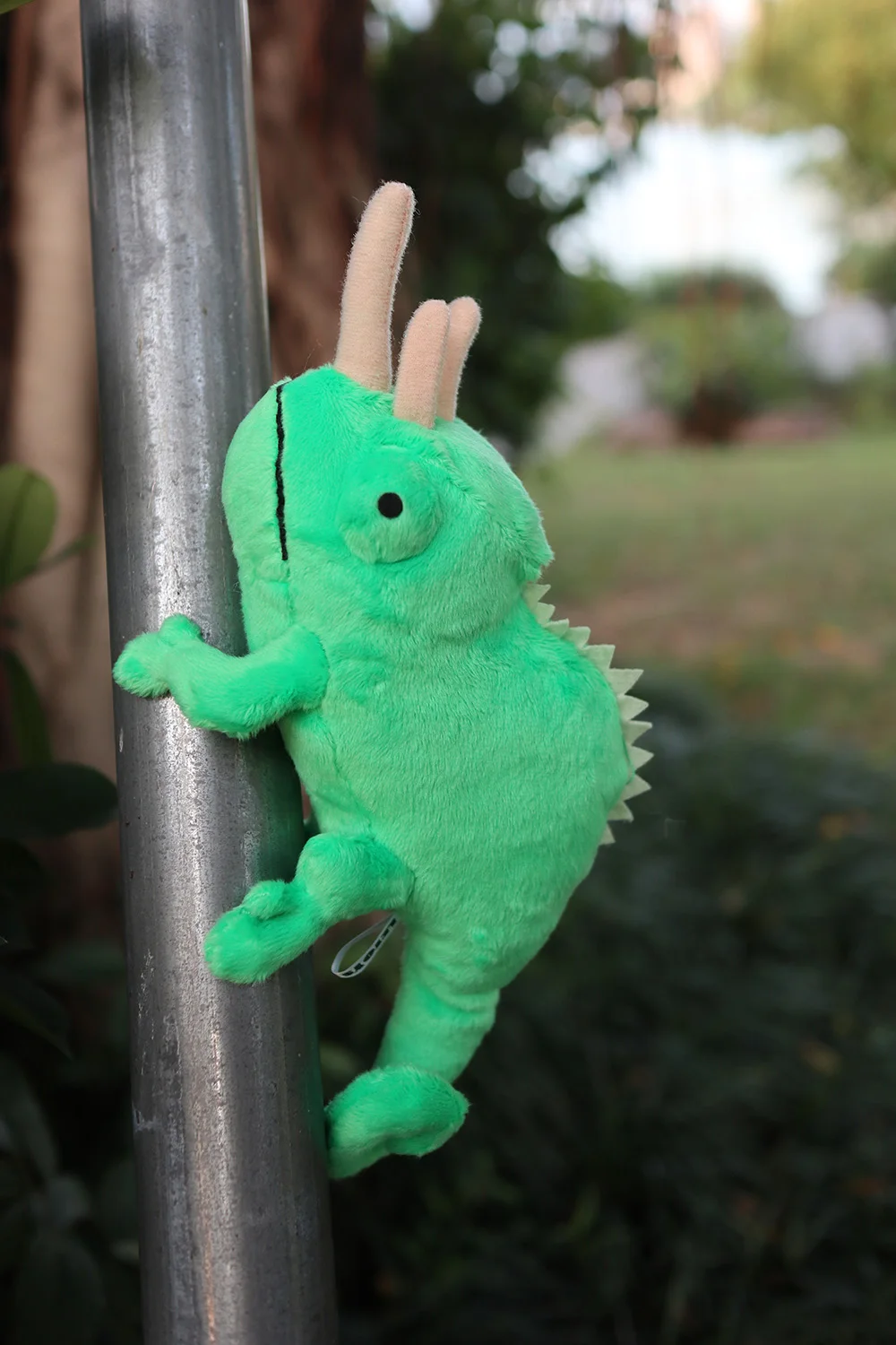 19センチメートルロングリアルなジャクソンカメレオンぬいぐるみソフト