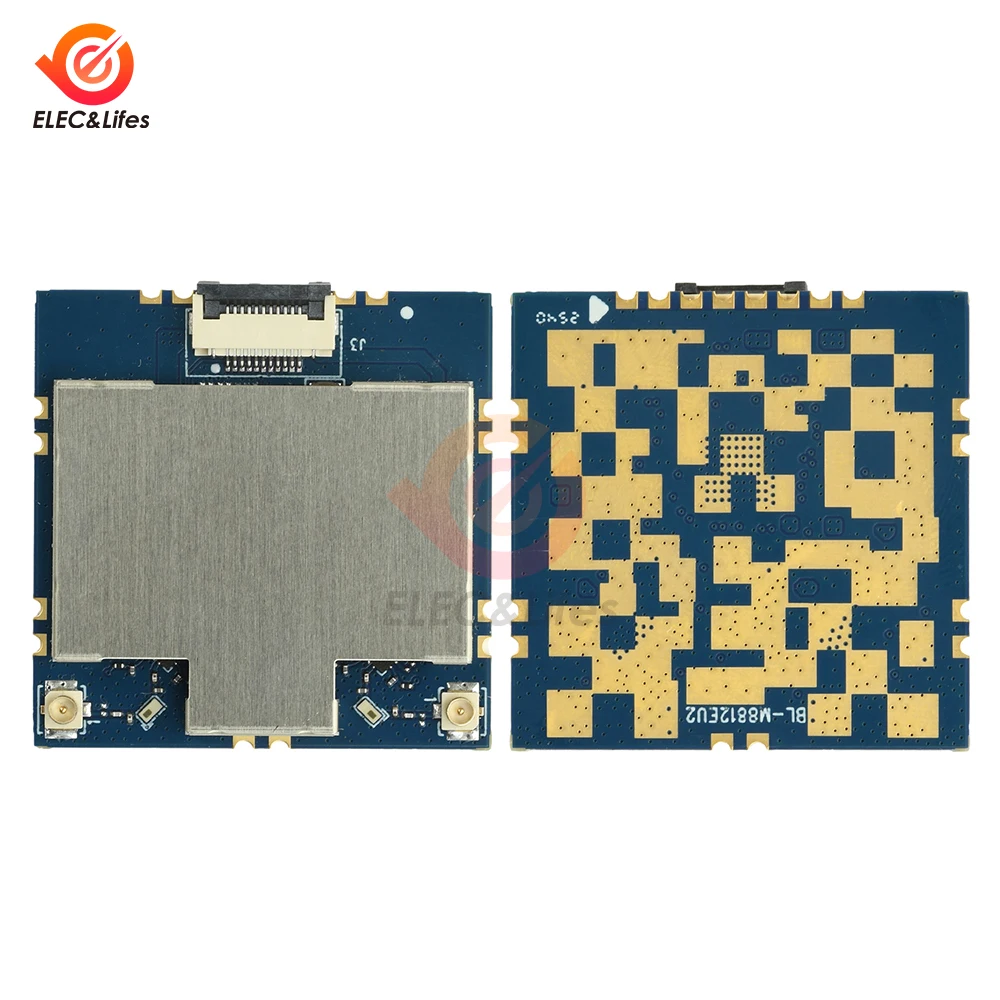 Puce RTL8812EU et antenne du module WiFi 5.8GHz pour transmission vidéo drone.