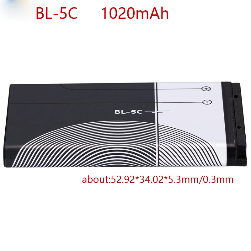 Bl-5C Batteria Del Telefono Per Nokia 1100 1110 1200 1208 1280 1600 2600 2700 3100 3110 5130 6230 6230I N70 N72