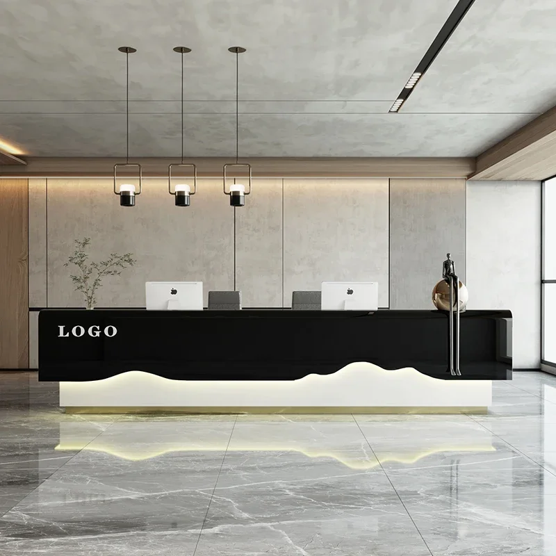 Aesthetic Salon Reception Counter Beauty Storage Help Desk Office Furniture for Companies Customer Center Front Restaurant Bank