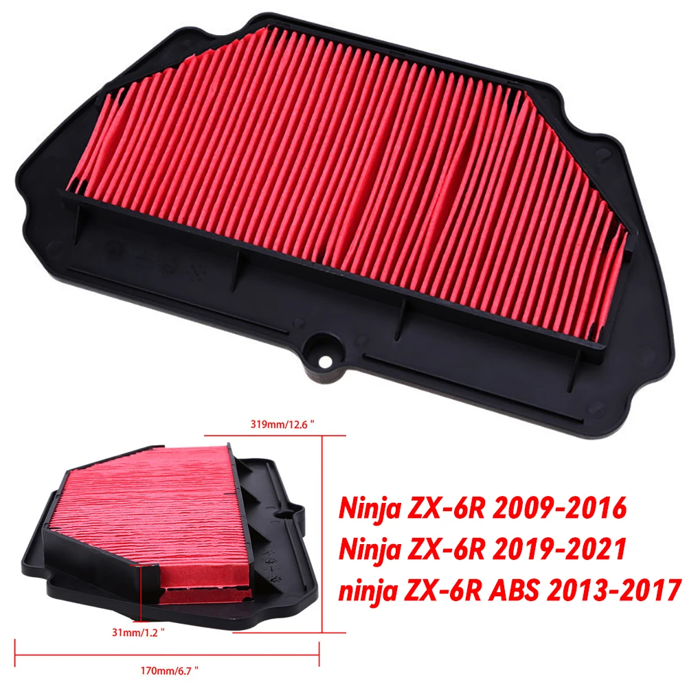 

For Kawasaki Ninja ZX6R ZX-6R 2009-2021 ZX 6R ABS 2013-2017 Motorcycle Engine Air Intake Filter Cleaner Air Filter Element