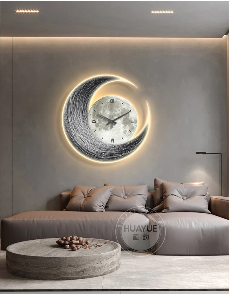 Horloge Murale Silencieuse 30 Cm - Sans Tic-tac - Affichage Lumineux - Style Vintage Moderne