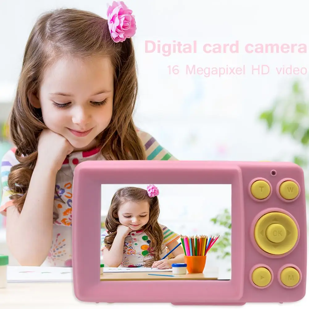 Kids 2 inch HD Screen Digital Mini Camera Toy with 32G Card Children Automatic Shoot Cameras 1600W Video Resolution | Игрушки и хобби