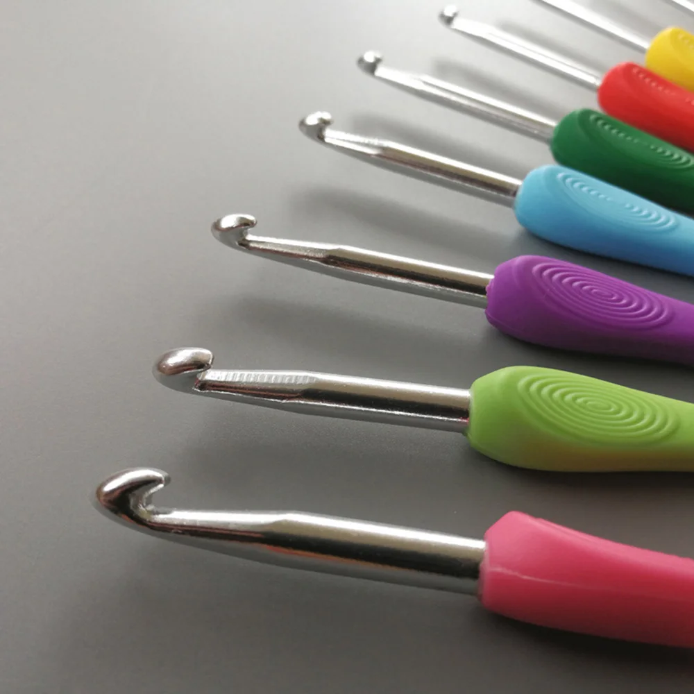 Size 6 5mm 7 0mm 8 0mm 9 0mm 10 0mm Crochet Hooks Set Ergonomic Grip Soft  Handle for sale online