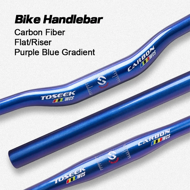 Carbon Fiber Bicycle MTB Handlebar Lightweight  31.8*620/660/680/700/720/760mm Mountain Bike Flat Riser Handlebar Blue -  AliExpress