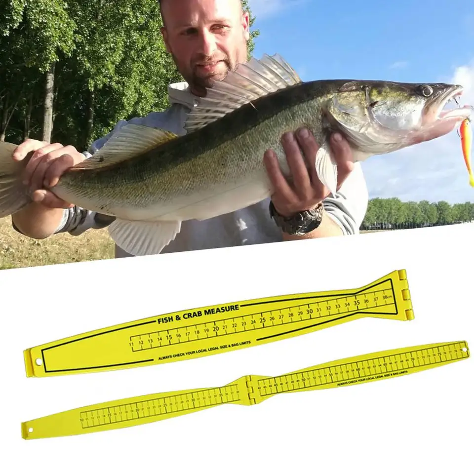 Silicone Bump Board Fish Rulers Roll-up Tape Measure 24 Inch | Slap-on ...