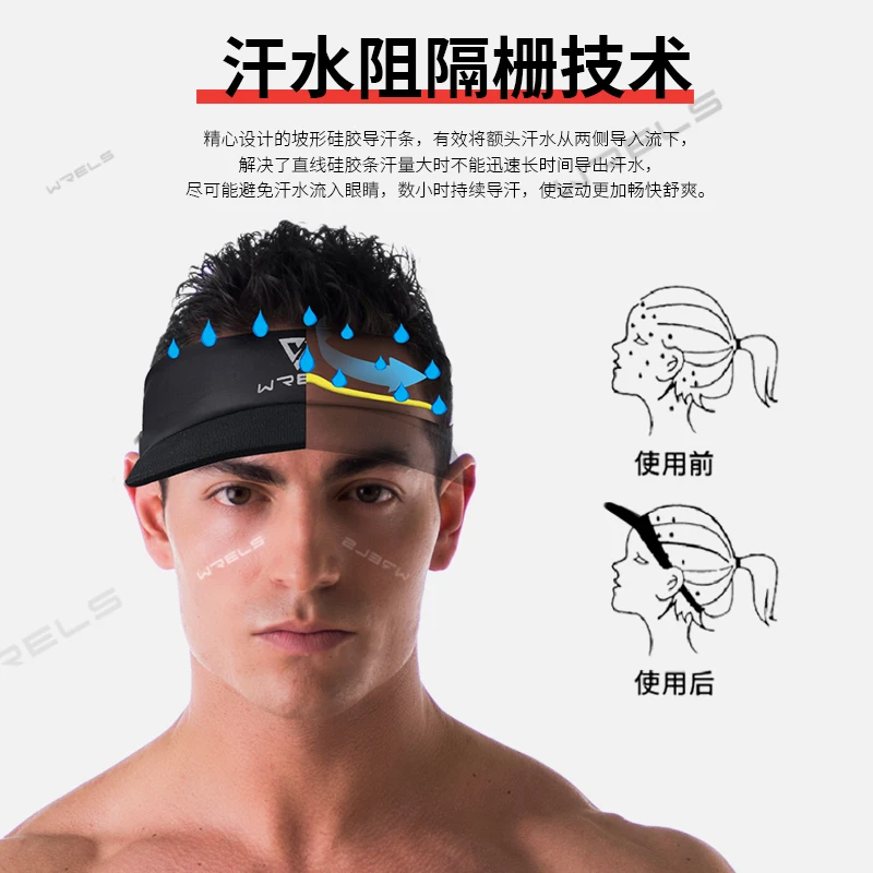 WRELS Sun Visor Hat Sweat-Wicking Sunscreen Hat UV Protection Empty Top Cap Adjustable Stretchy Quick-Dry Running Baseball Caps