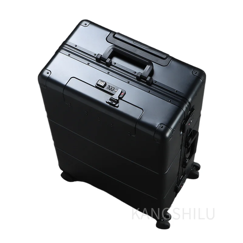 Aluminum Magnesium Alloy Luggage Trolley Case 20''24''28''-Inch Travel suitcase with wheels Boarding Password Suitcase Fashion