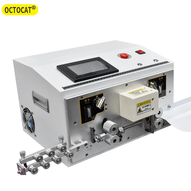 0.1-35mm2 Automatic Adjustable Computer Wire Stripping Peeling Cutting Machine Touch Screen 508C 508SDE Cable Cutter Stripper