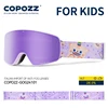 COPOZZ Magnetic Children's Winter Ski Goggles 2s Quick-Change Double Layers Ski Eyewear Anti-Fog Snowboard Goggles For Kids 2