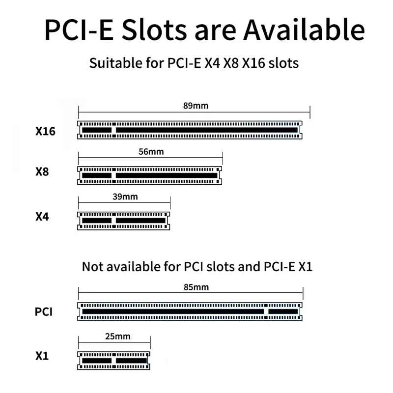 NVME to PCIE Adapter Card TEUCER NVME PCIE X4 M.2 NVME to PCIE Suitable for PCI-E X4 X8 X16 Hard Disk