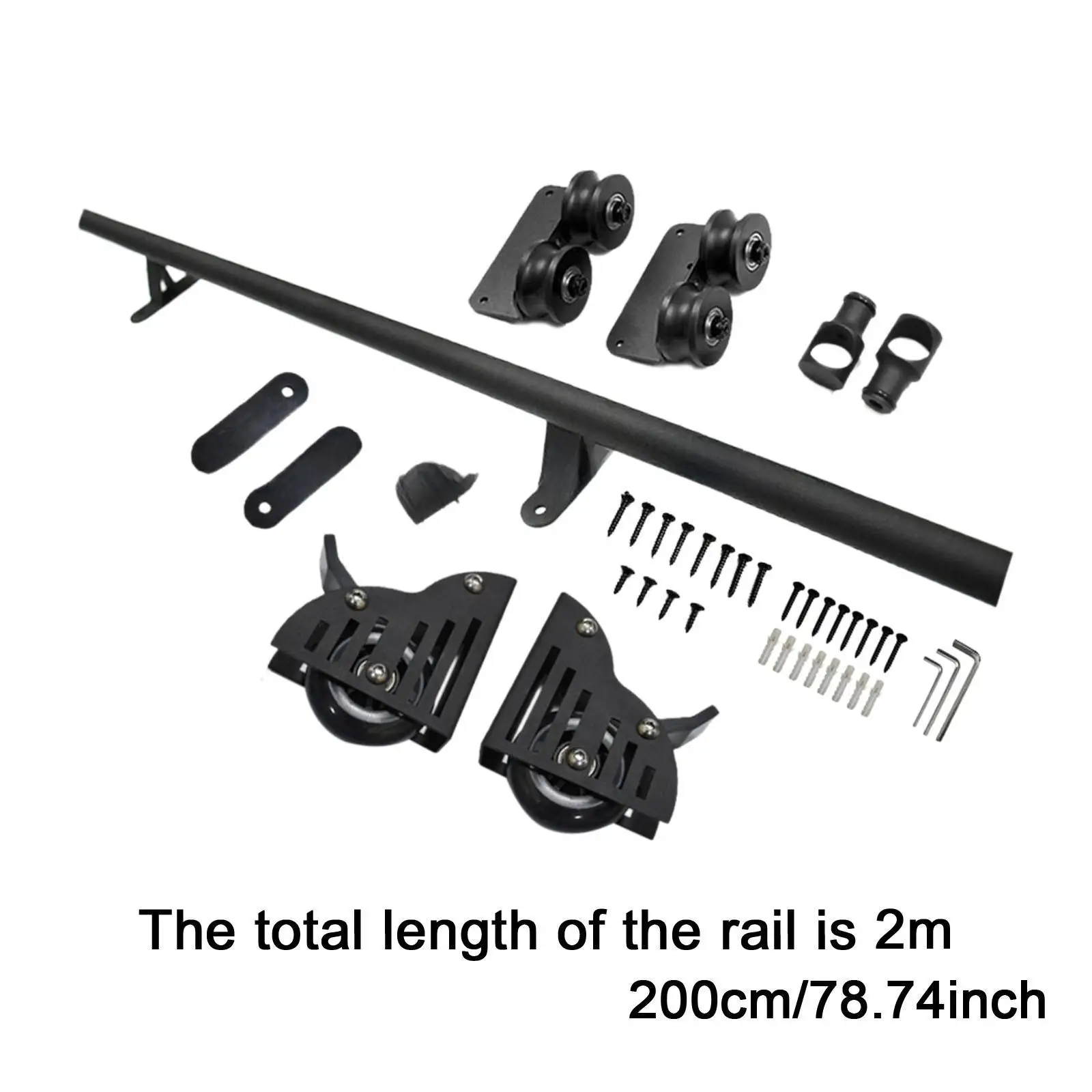 Rolling Library Ladder Hardware Kit Heavy Duty Floor Roller with Brake