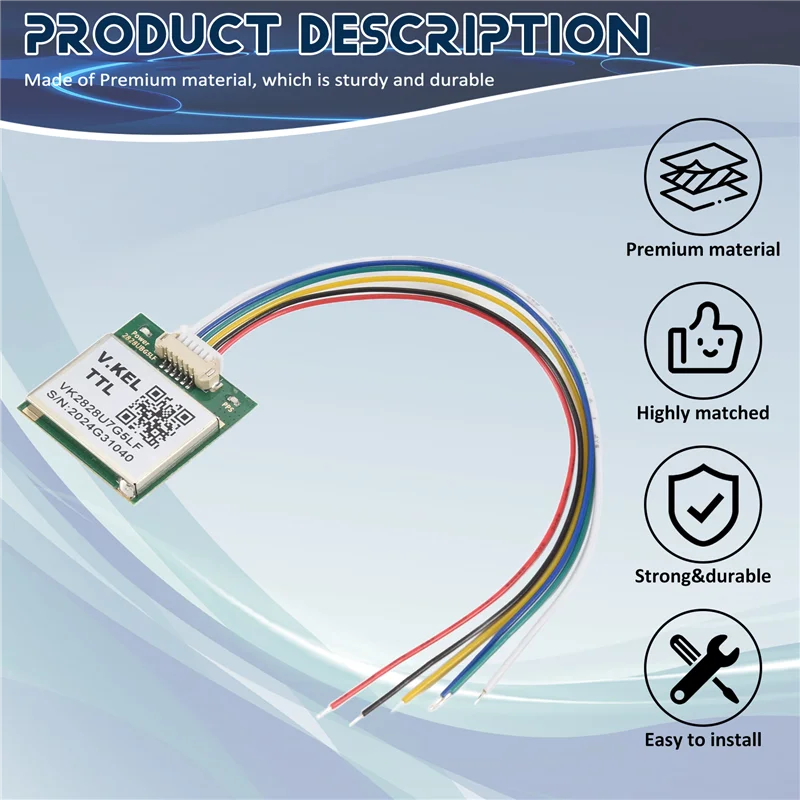 AU61-VK2828U7G5LF GPS 모듈 TTL 1-10Hz 안테나 포함 플래시 비행 제어 GPS 모델