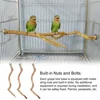 Natural Parrot Perch Bird Stand Tree Stick Paw Grinding Fork Parakeet Climbing Bird Standing Branches Toys Birdcage Accessories 5