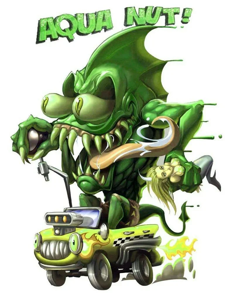 For Rat Fink Fish Nut Vinyl Decal Stickers