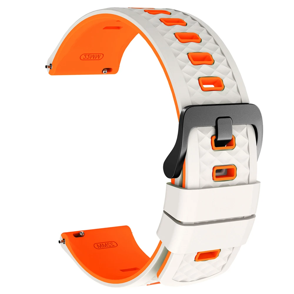 Versatile 22mm Sport Silicone Watch Strap - Enhanced Comfort & Style
