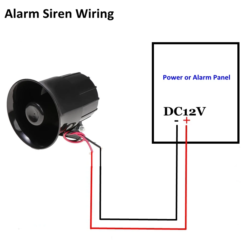 Smart Siren Alarm Security DC 12V Outdoor Wired Loud 110dB Exterior Sirena Alarma Speaker For System 1 Tone