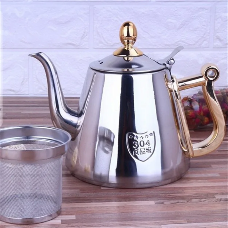 Thick 1.2L SUS304 stainless steel coffee pot water bottle tea device french press coffee pot milk fashion