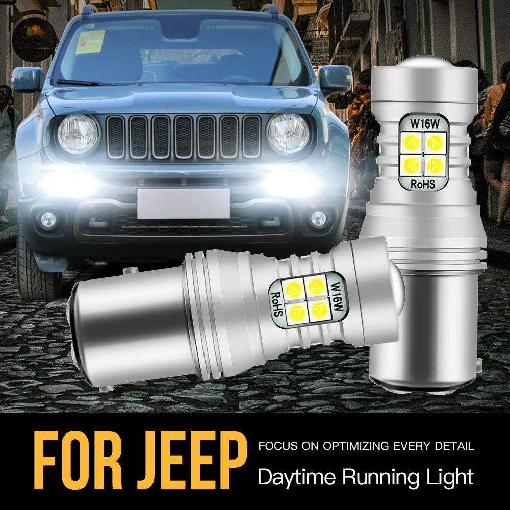 

2pcs P21/5W 1157 BAY15D Canbus LED Daytime Running Light DRL Bulb Lamp For JEEP Renegade 2014 2015 2016 2017 2018 2019 2020