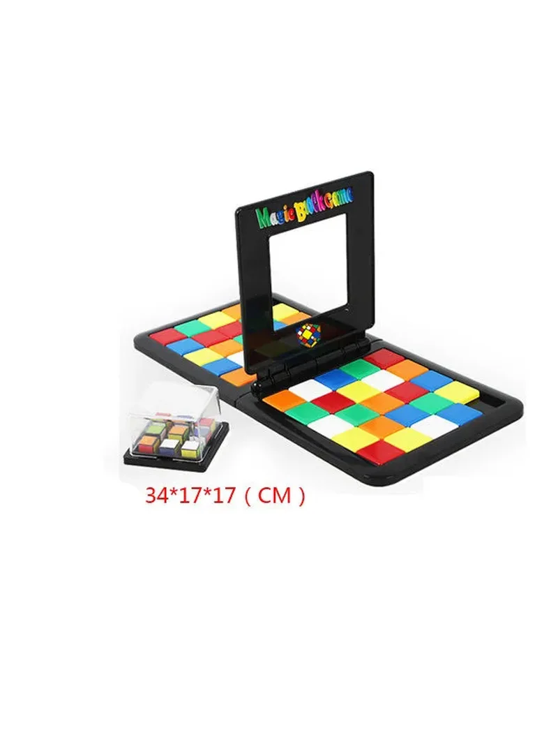 Children\'s Board Games Educational Toys Two People Battle Race Colorful Squares Jigsaw Puzzle Educational Toys For Children Gift