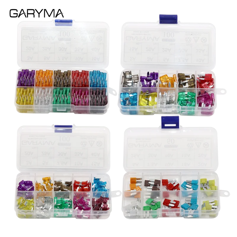 Blade Type Car Fuse Assortment Kit 2/3/5/7.5/10/15/20/25/30/35/40A with Box