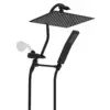 All Metal Shower Head, 10'' High Pressure Rainfall Shower Head, Showerhead Combo/Handheld Shower Wand,71'' Hose, 1