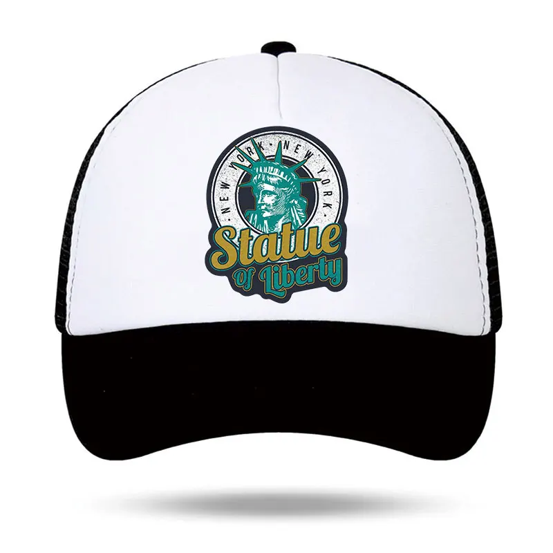

New York Statue of Liberty Foam Trucker Cap Unisex Adult Daily Sun Visor Baseball Cap Girl Boy Casual Mesh Baseball Cap Man Hat