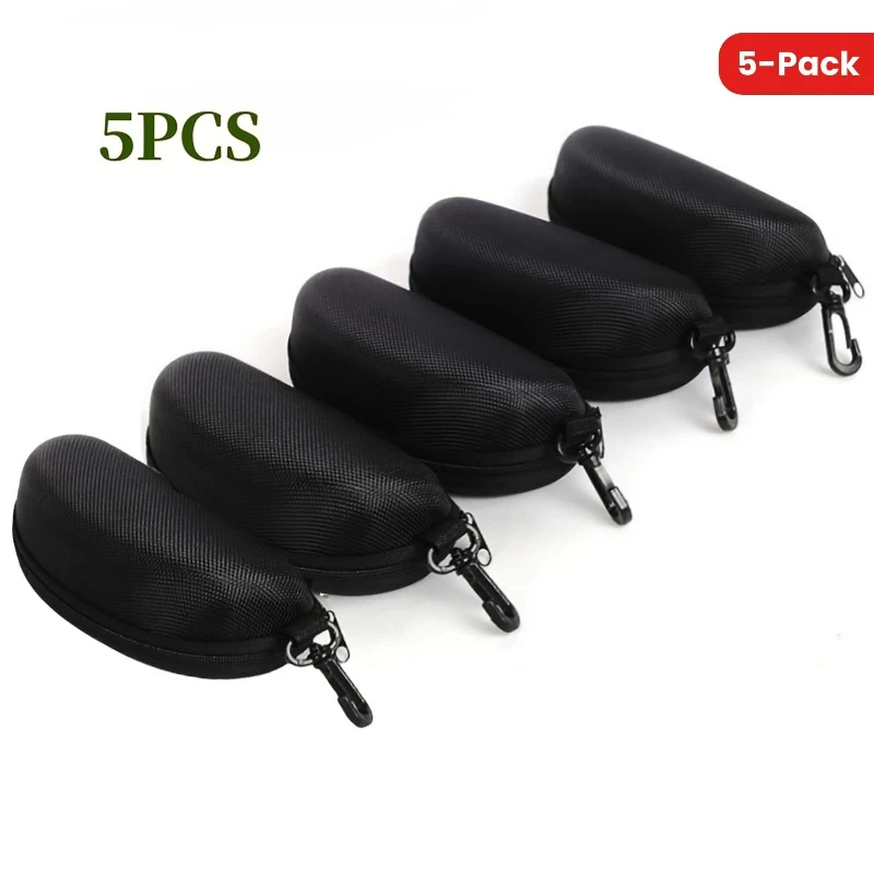 5/10/20pack 휴대용 지퍼 선글라스 보호 상자 안경 케이스 상자 옥스포드 여행 팩 안경 케이스 액세서리 후크