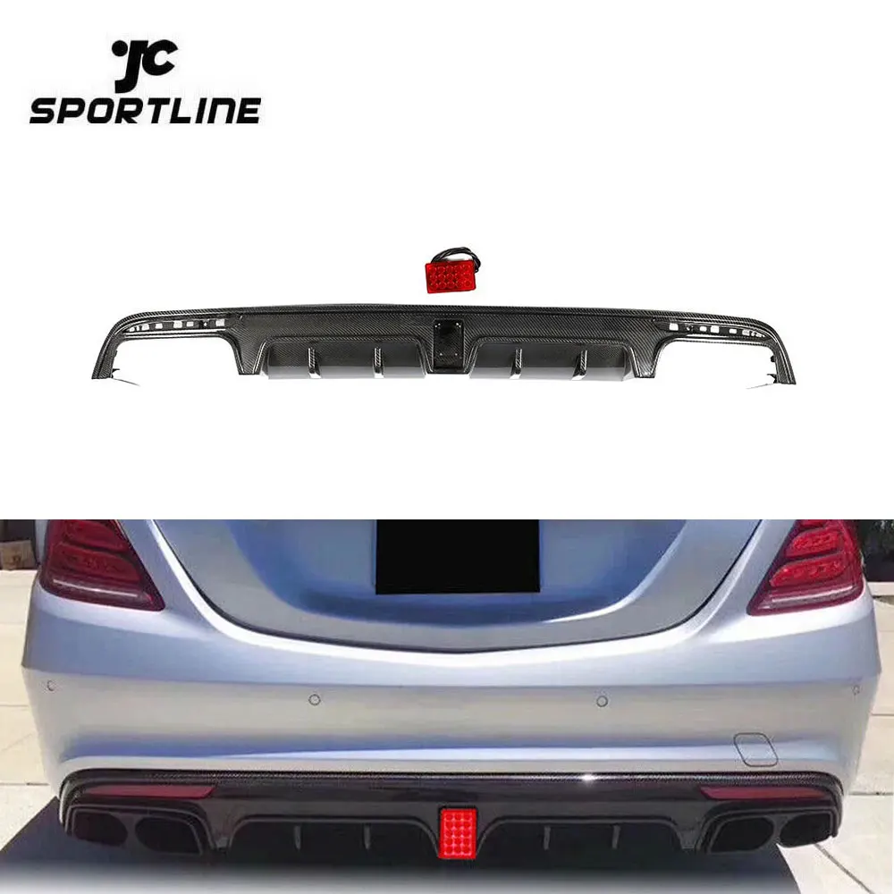 

УГЛЕРОДНЫЙ Задний диффузор W222 для Mercedes Benz W222 S400 S65 S-Class AMG и Sport Sedan 4 двери