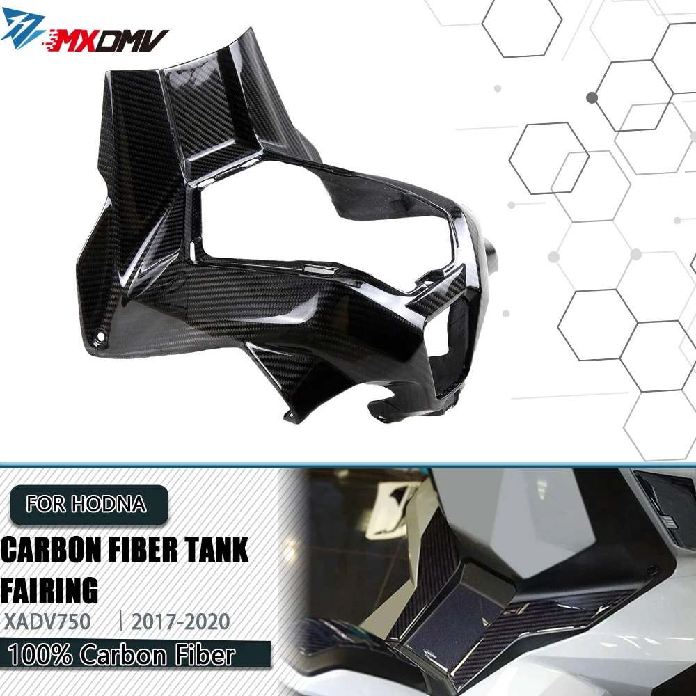 

For Honda X-ADV 750 XADV750 DA DCT 2017 2018 2019 2020 Motorcycle Carbon Fiber Tank Fairing Trim Fuel Tank Lid Cover