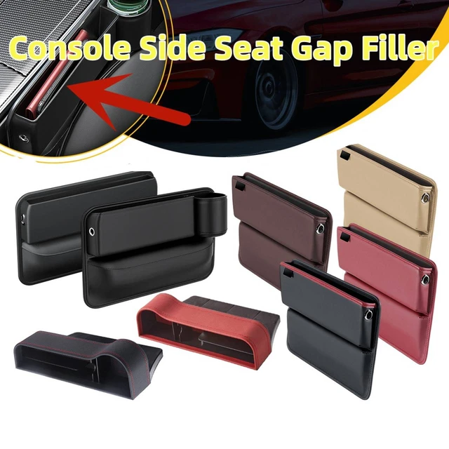 PU Leather Car Console Side Seat Gap Filler Front Seat Organizer Car  Accessories